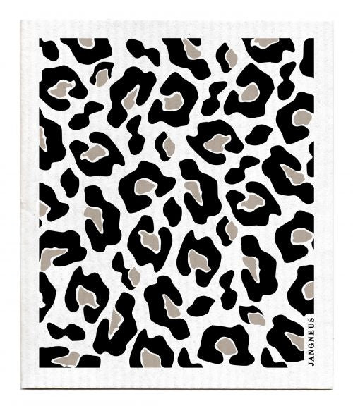 Black Leopard Print Dishcloth