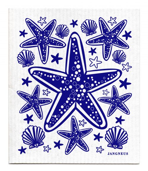 Blue Starfish Dishcloth