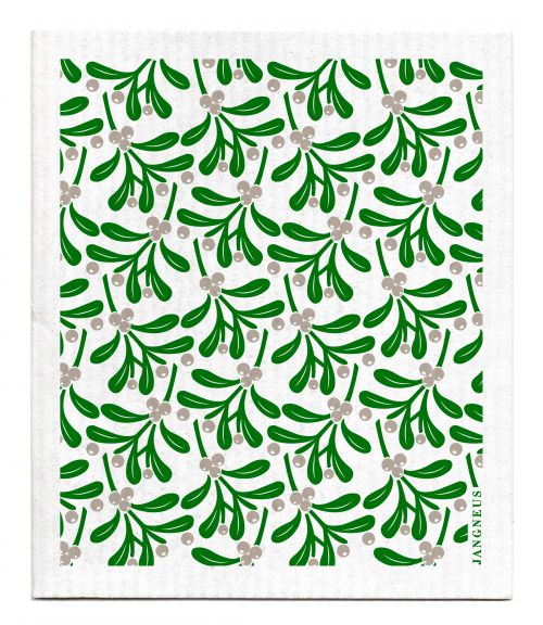 Green Grey Mistletoe Dishcloth