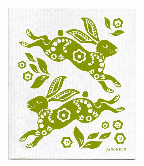 Green Hare Dishcloth