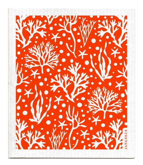 Orange Coral Dishcloth